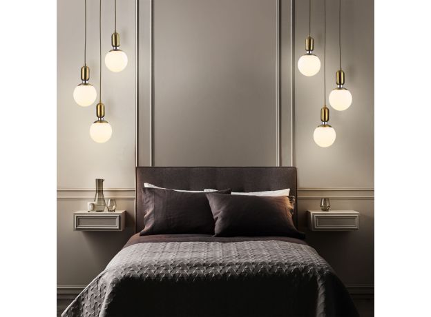 Подвесной светильник со стеклянными плафонами 50151/3 золото