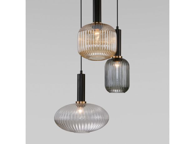 Подвесной светильник со стеклянными плафонами 50183/3 черный