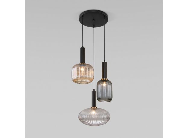 Подвесной светильник со стеклянными плафонами 50183/3 черный