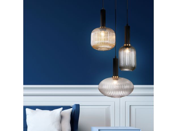 Подвесной светильник со стеклянными плафонами 50183/3 черный