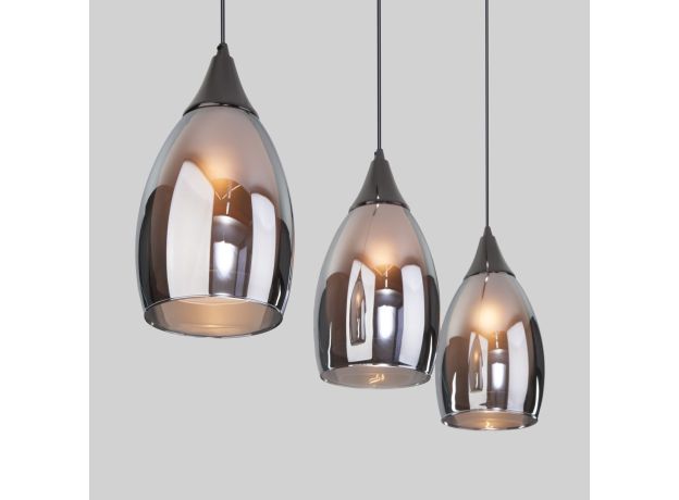 Подвесной светильник со стеклянным плафоном 50285/3 черный жемчуг