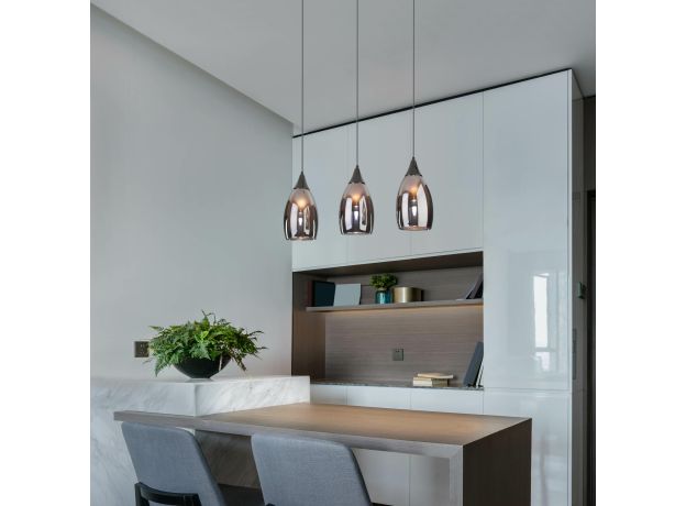 Подвесной светильник со стеклянным плафоном 50285/3 черный жемчуг