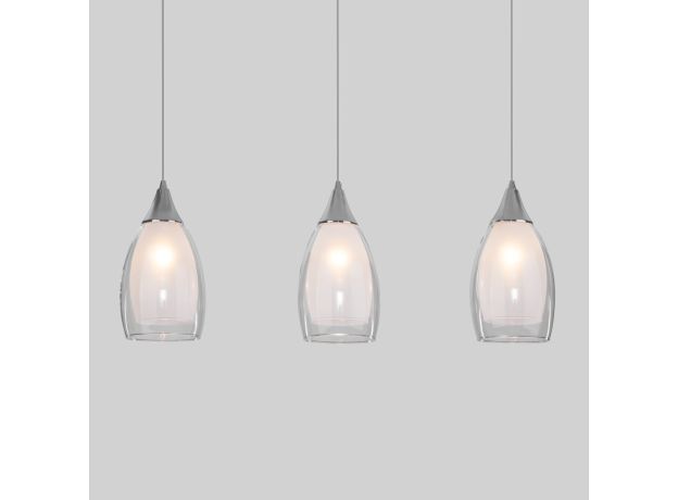 Подвесной светильник со стеклянным плафоном 50285/3 хром