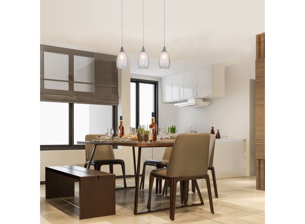 Подвесной светильник со стеклянным плафоном 50285/3 хром