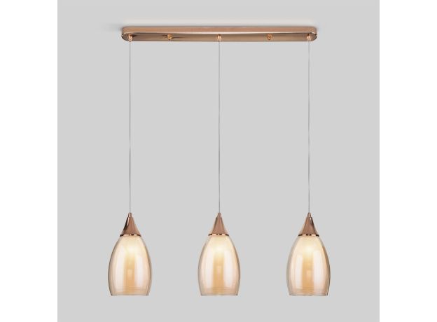 Подвесной светильник со стеклянными плафонами 50285/3 золото