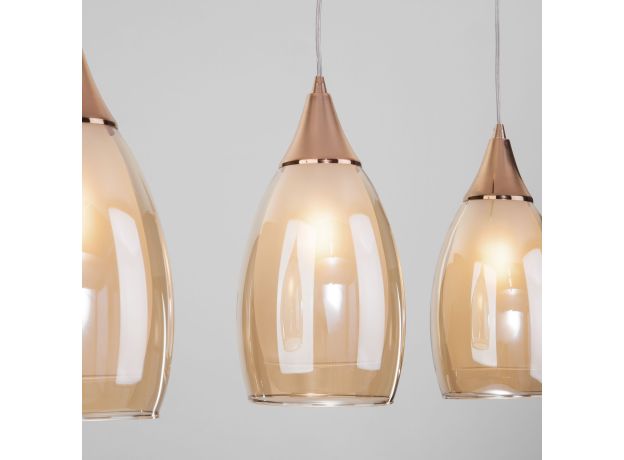 Подвесной светильник со стеклянными плафонами 50285/3 золото