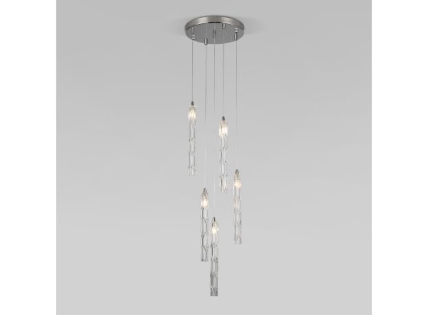 Подвесной светильник со стеклянными плафонами 50381/5 хром