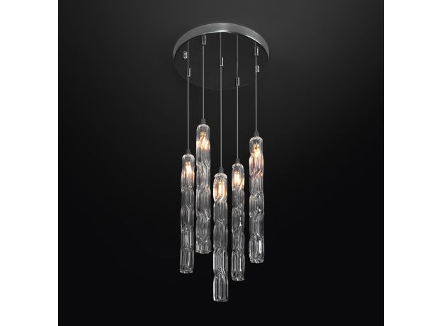 Подвесной светильник со стеклянными плафонами 50381/5 хром