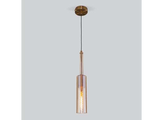 Подвесной светильник со стеклянным плафоном 50226/1 янтарный