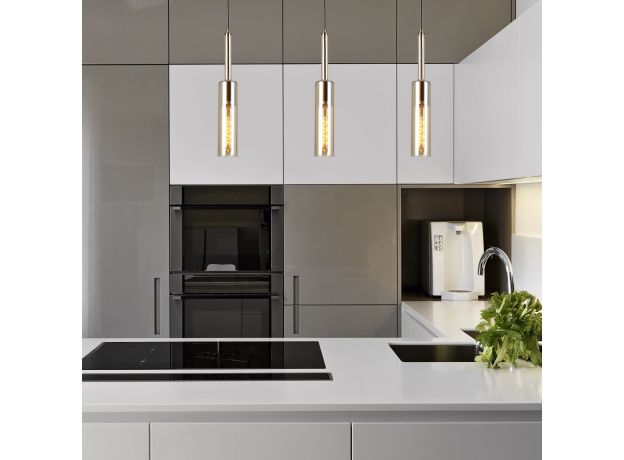 Подвесной светильник со стеклянным плафоном 50226/1 янтарный