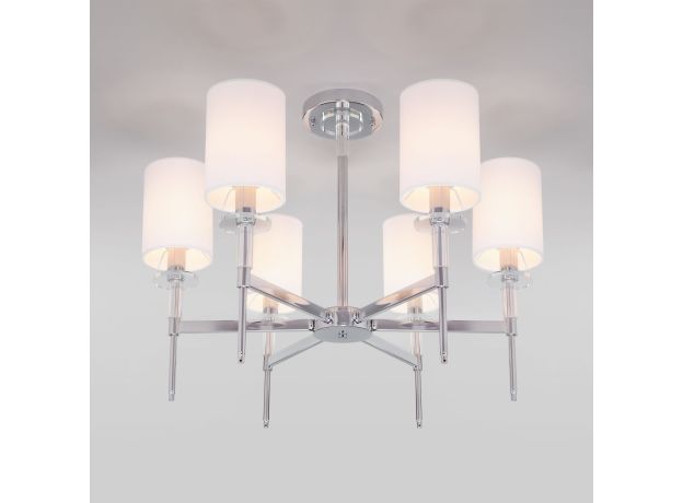 Классическая люстра с абажурами 60132/6 хром