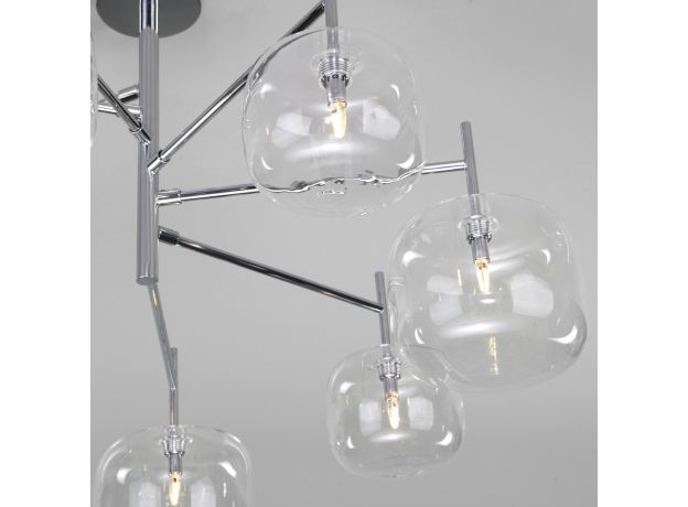 Потолочная люстра со стеклянными плафонами 70128/7 хром