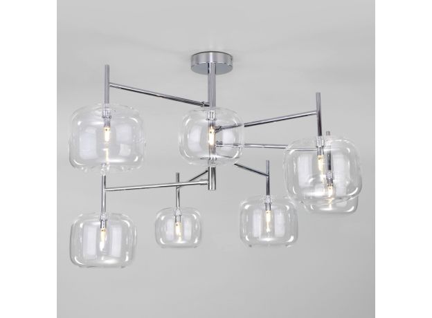 Потолочная люстра со стеклянными плафонами 70128/7 хром