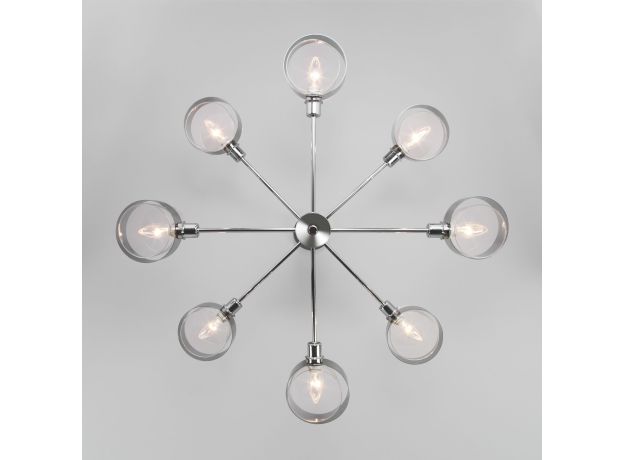 Потолочная люстра со стеклянными плафонами 70127/8 хром