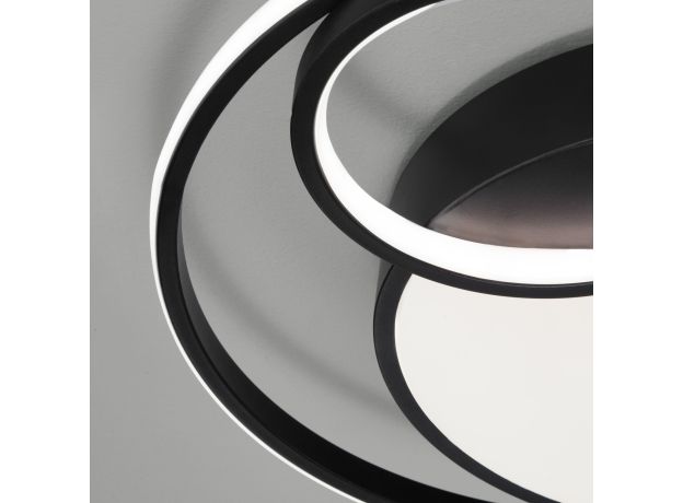 Потолочный светодиодный светильник с регулировкой яркости и цветовой температуры 90254/1 черный