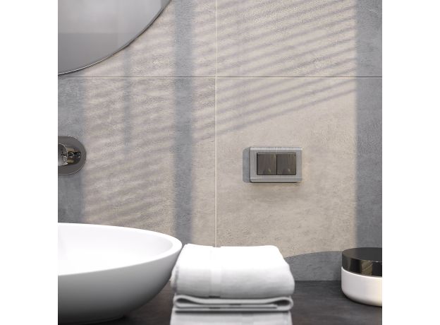 Розетка двойная влагозащ. с зазем. с защит. крышками и шторками (графит рифленый) W1172204