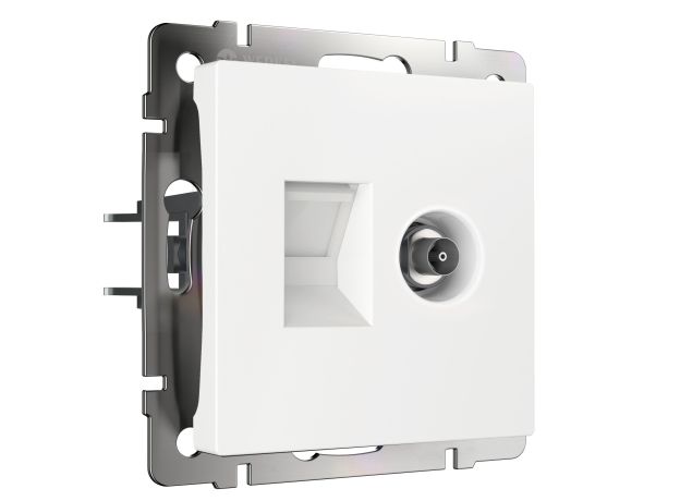 Розетка ТВ+Ethernet RJ-45 6 cat. (белый) W1181301