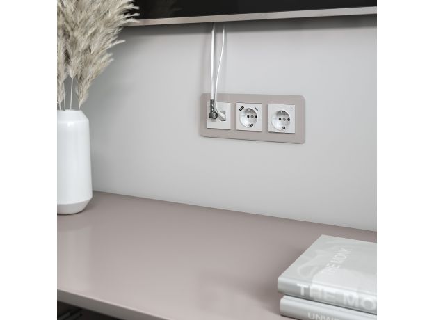 Розетка ТВ+Ethernet RJ-45 6 cat. (белый) W1181301