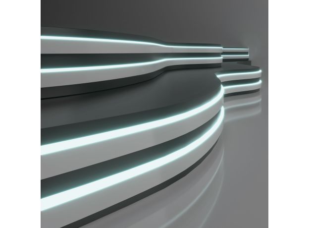 Светодиодный гибкий неон 24 В 10 Вт/м 120 Led/м 2835 IP65, холодный белый 6500K, 5м 24V 10W 120Led 2835 IP65