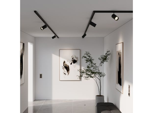 Трековый светильник Slim Magnetic R02 12W 4200K черный 85012/01