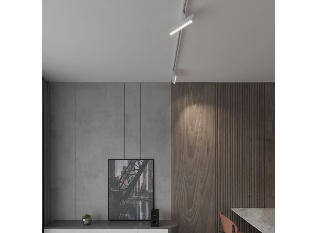 Трековый светодиодный светильник для однофазного шинопровода Garda белый 20 Вт 4200K 85018/01