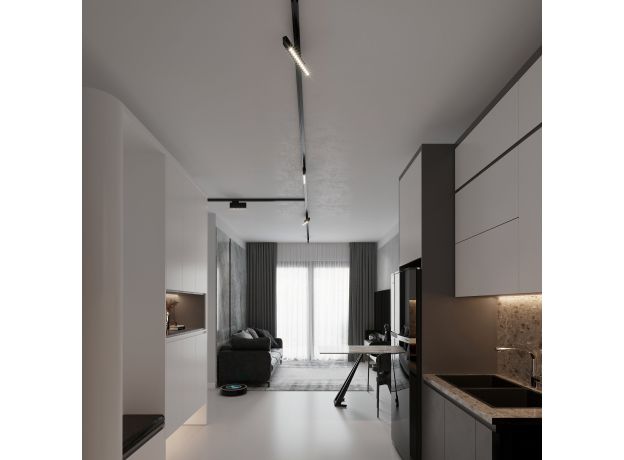 Трековый светодиодный светильник для однофазного шинопровода Garda черный 20 Вт 4200K 85018/01