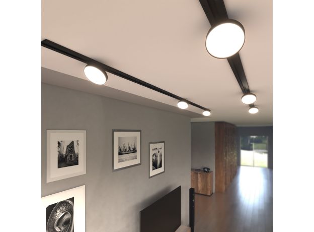 Трековый светодиодный светильник для однофазного шинопровода Pila Черный 12W 4200K 85078/01