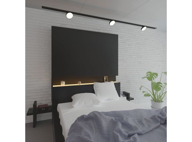 Трековый светодиодный светильник для однофазного шинопровода Pila Черный 12W 4200K 85078/01