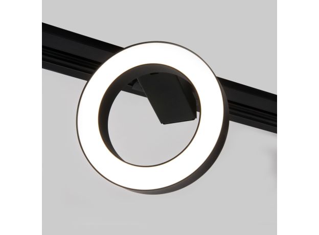 Трековый светодиодный светильник для однофазного шинопровода Spila черный 12W 4200K 85079/01