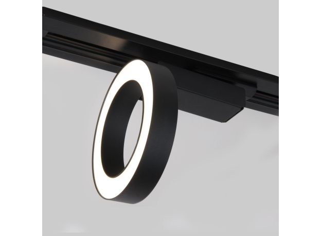 Трековый светодиодный светильник для однофазного шинопровода Spila черный 12W 4200K 85079/01