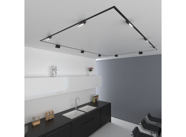 Трековый светодиодный светильник Slim Magnetic HL01 6W 4200K черный 85009/01