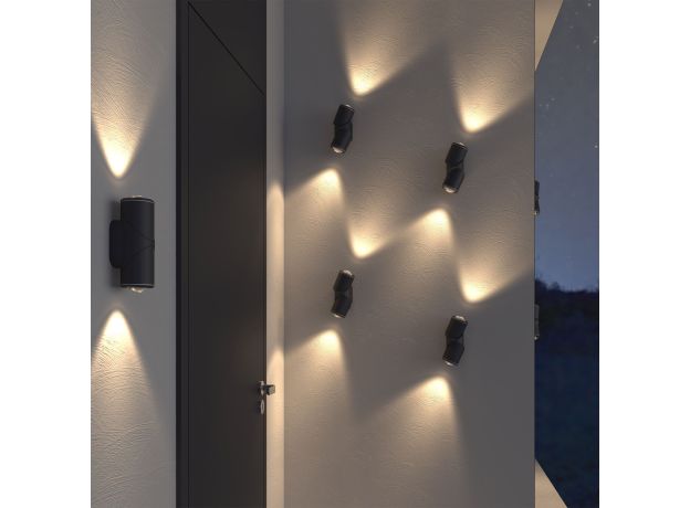 Уличный настенный светодиодный светильник GIRA D LED IP54 35127/D черный