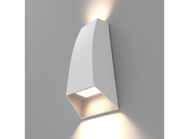 Уличный настенный светодиодный светильник 1016 TECHNO белый