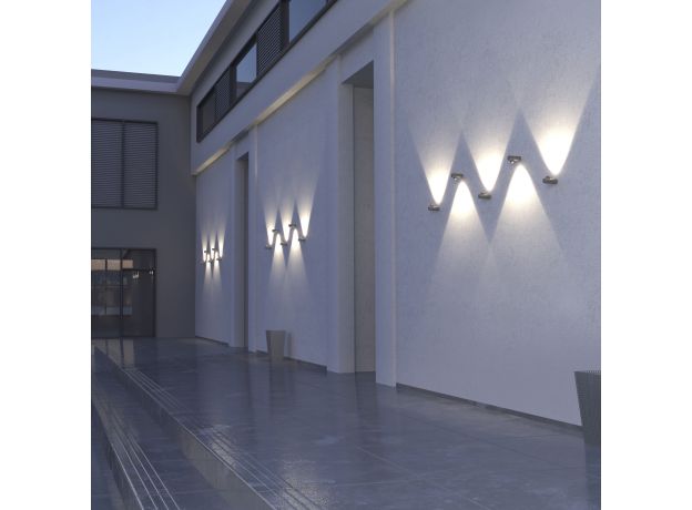 Уличный настенный светодиодный светильник Ray LED IP54 35134/W серый