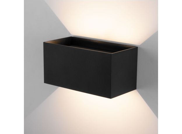 Уличный настенный светодиодный светильник WINNER DOUBLE LED IP54 35137/W черный