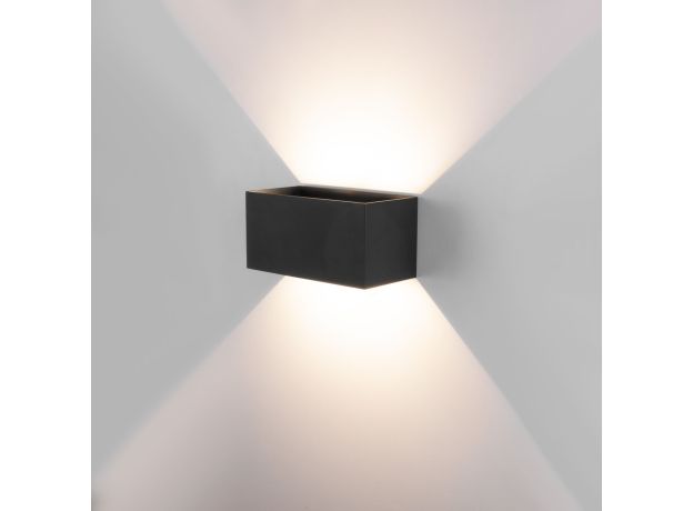 Уличный настенный светодиодный светильник WINNER DOUBLE LED IP54 35137/W черный