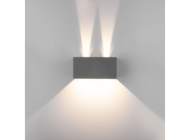 Уличный настенный светодиодный светильник WINNER DOUBLE LED IP54 35137/W серый