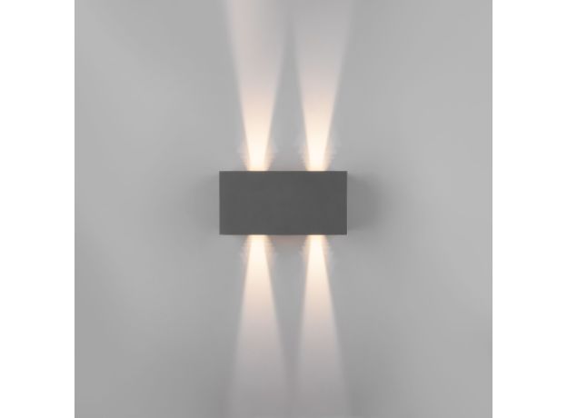 Уличный настенный светодиодный светильник WINNER DOUBLE LED IP54 35137/W серый