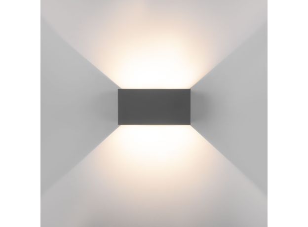 Уличный настенный светодиодный светильник WINNER DOUBLE LED IP54 35137/W серый