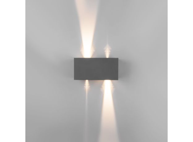 Уличный настенный светодиодный светильник WINNER DOUBLE LED IP54 35137/W серый