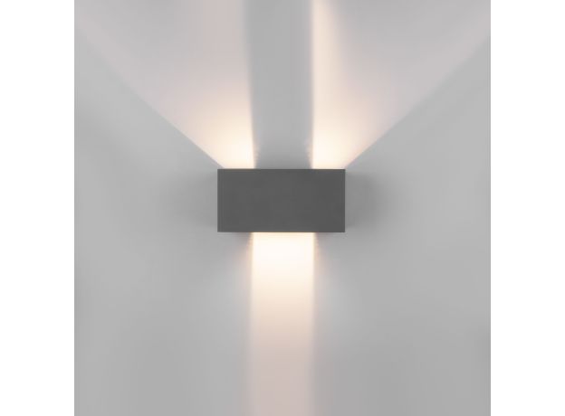 Уличный настенный светодиодный светильник WINNER DOUBLE LED IP54 35137/W серый