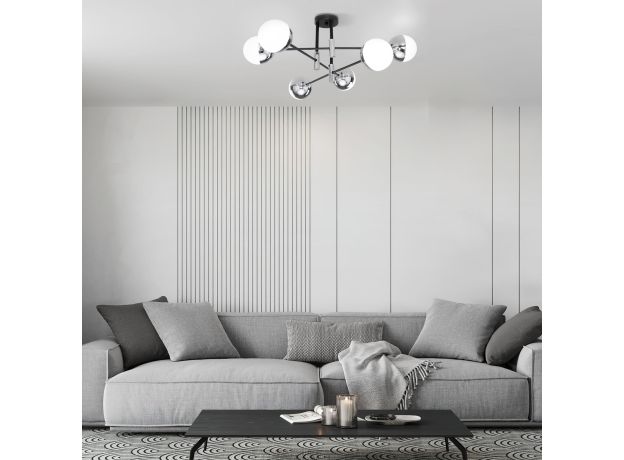 Умная потолочная люстра в стиле лофт 70129/6 хром Smart