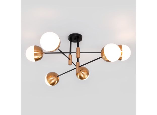 Умная потолочная люстра в стиле лофт 70129/6 латунь Smart