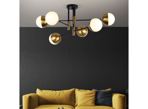 Умная потолочная люстра в стиле лофт 70129/6 латунь Smart