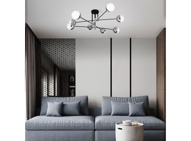 Умная потолочная люстра в стиле лофт 70129/8 хром Smart