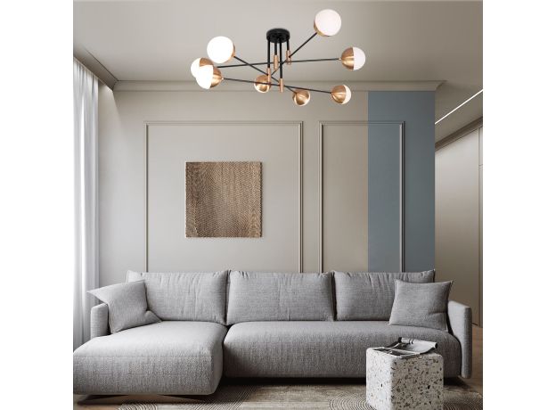 Умная потолочная люстра в стиле лофт 70129/8 латунь Smart