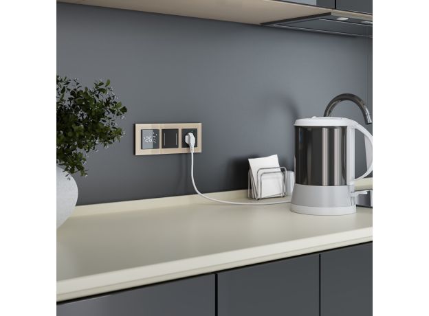 Умный сенсорный терморегулятор для теплого пола черный W1151208