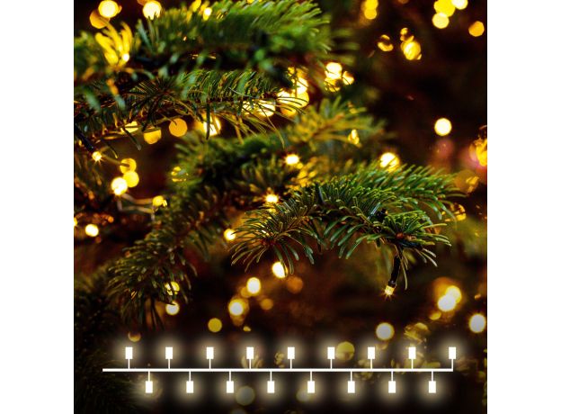 Гирлянда нить "Мишура" теплый белый 5м IP20 400-004 теплый белый