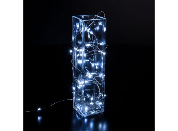 Гирлянда нить "Роса" белый на батарейках 3м IP20 400-006 белый 3м IP20