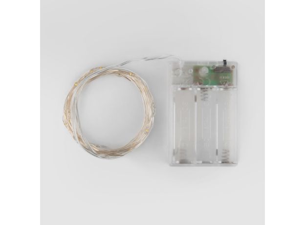 Гирлянда нить "Роса" белый на батарейках 3м IP20 400-006 белый 3м IP20